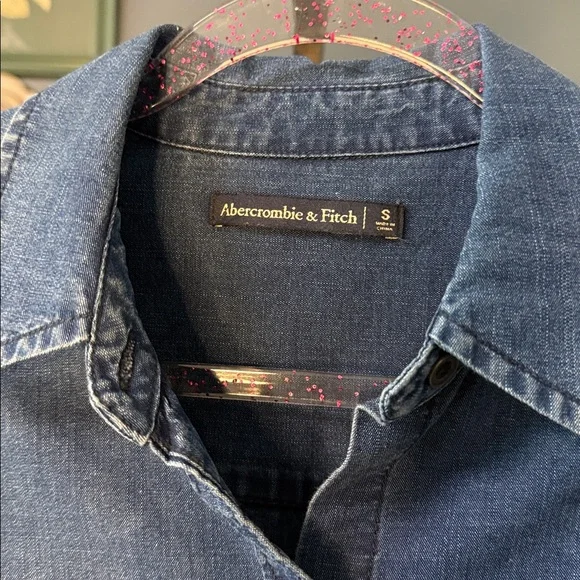Abercrombie & Fitch Denim Dress Button Down Preloved Size:Small - Picture 3 of 4